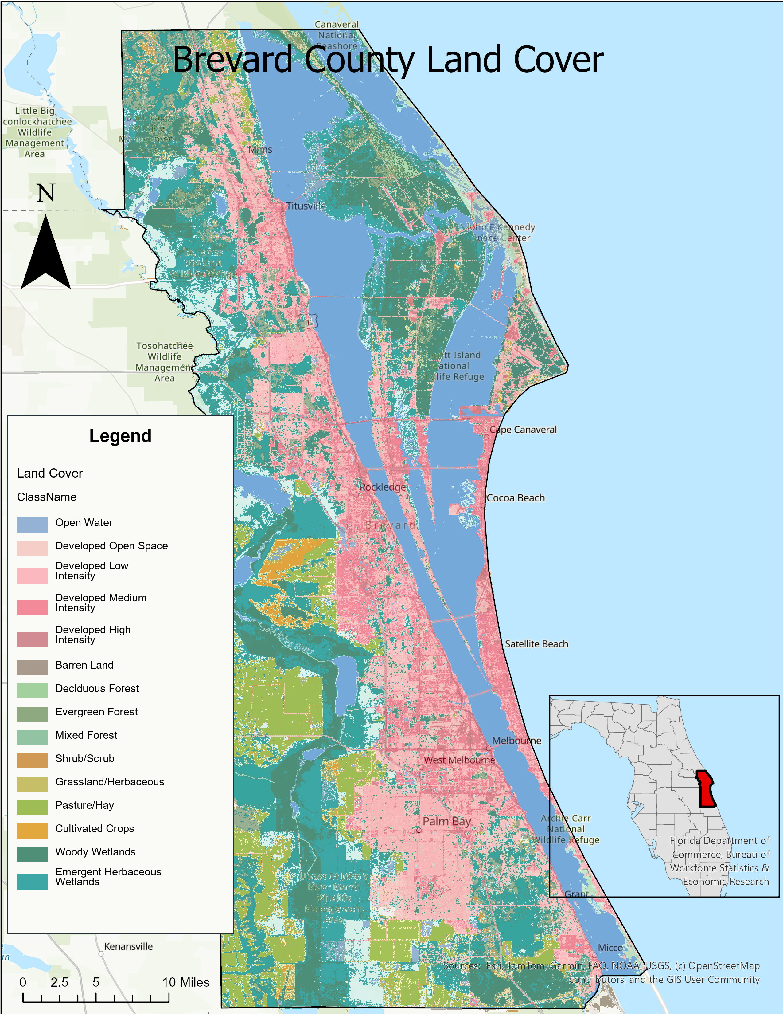 Brevard County land-cover classification map.